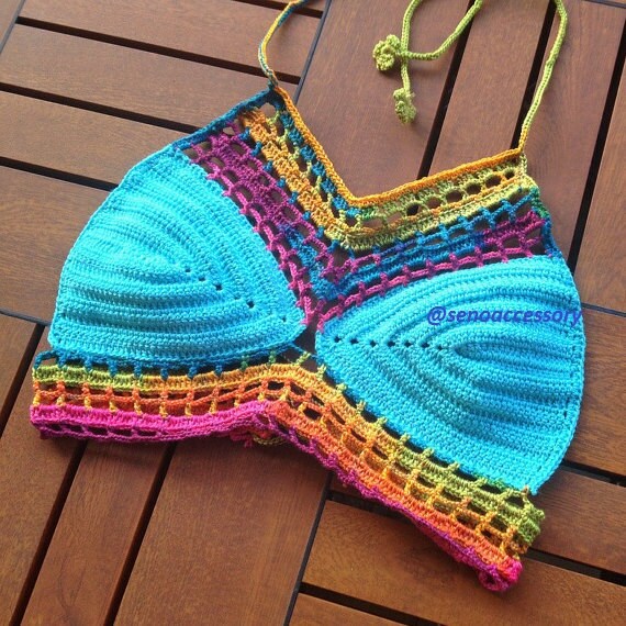Crochet Bikini Halter Bikini Top Crochet Bikini Top Women | Etsy