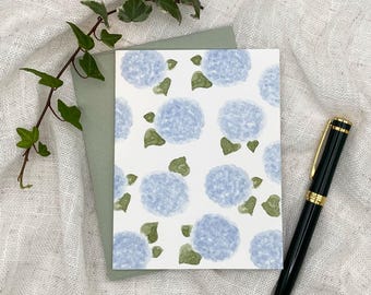Hydrangea Watercolor Notecards, Stationery Set