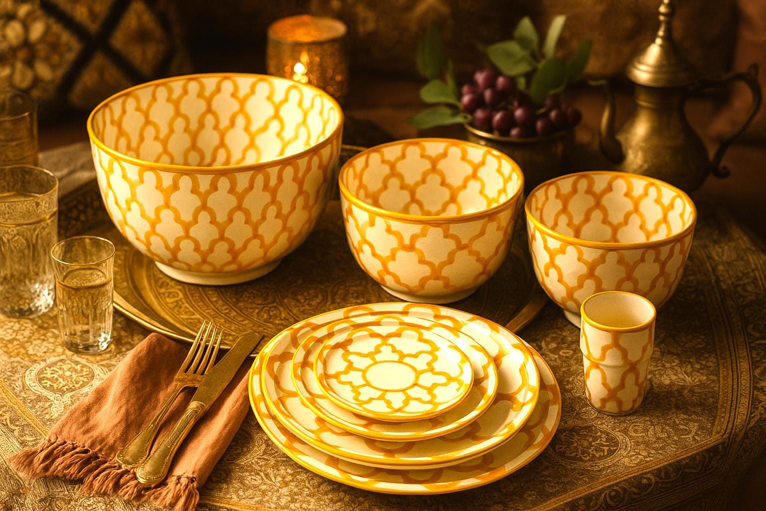 Yellow dinnerware