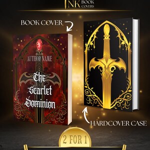 Premade Hand-Drawn Fantasy Book Cover Bundle: Draconic Sword