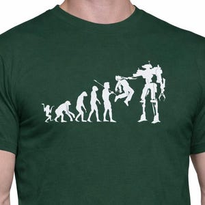 Robot Evolution T Shirt, Human to Robot Graphic Tee, Sci Fi Tech Shirt, Funny Robot Shirt for Men, Nerd Geek Gift