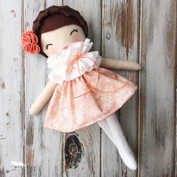 Gwen ~ SpunCandy Classic Doll, Heirloom Quality Doll, Modern Rag Doll, Nursery Decor, Kids Decor, Fabric Doll, Cloth Doll, Handmade Doll