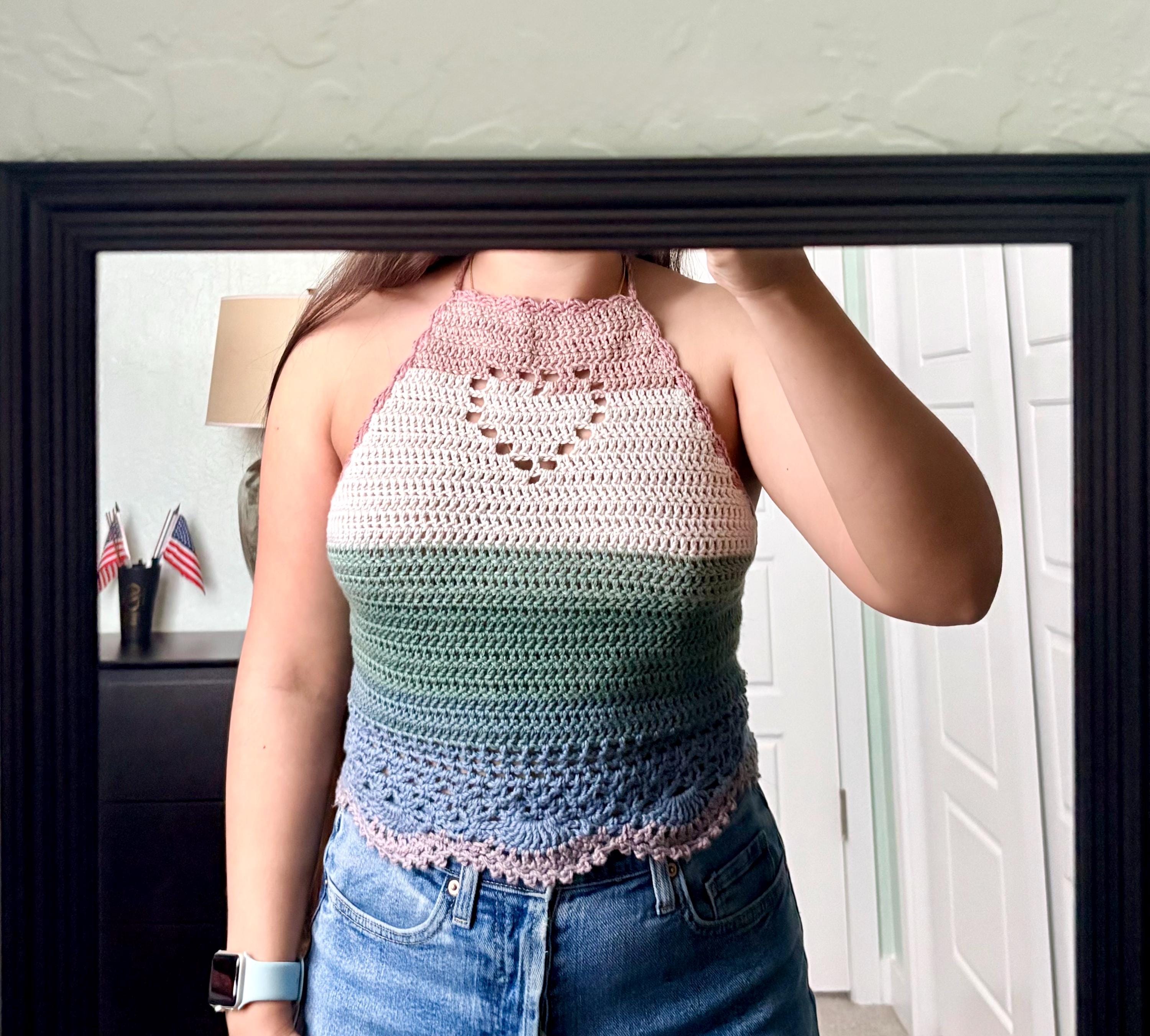 Crochet Heart Cutout Top - Etsy