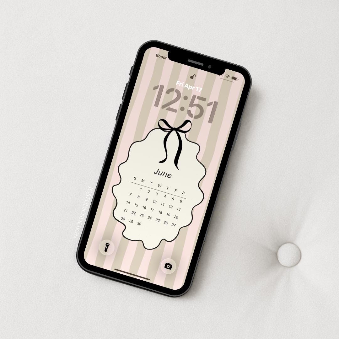 Buy 2026 Calendar Lock Screen Wallpaper Set | iPhone & Android Monthly ...