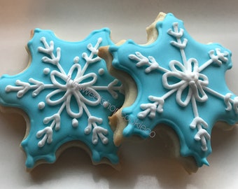 Christmas Snowflake cookies 1 dozen