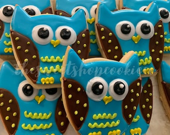 Colorful Owl Cookies 1 dozen