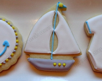 Nautical Baby Shower Cookies (3 dozen)