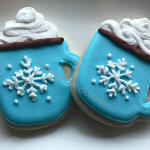 Snowflake Mug cookies 1 dozen
