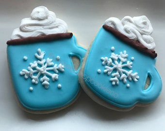 Snowflake Mug cookies 1 dozen