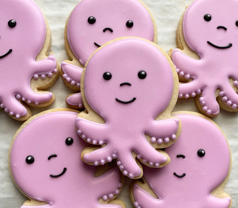 Cute Octopus Cookies 1 dozen image 1