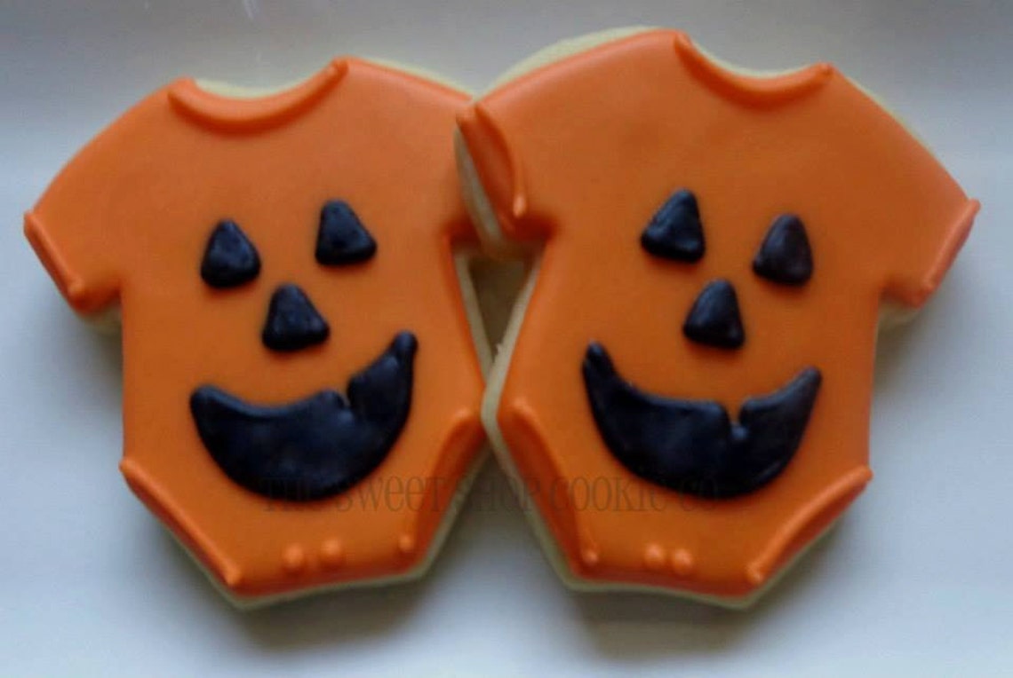 Halloween Baby Shower Cookies 1 Dozen Etsy
