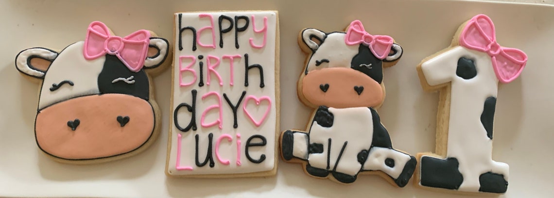 Holy Cow I’m One Cookies 1 Dozen - Etsy