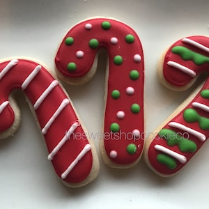 Christmas Candy Cane cookies 1 dozen