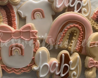 Boho Baby Shower cookies 2 dozen