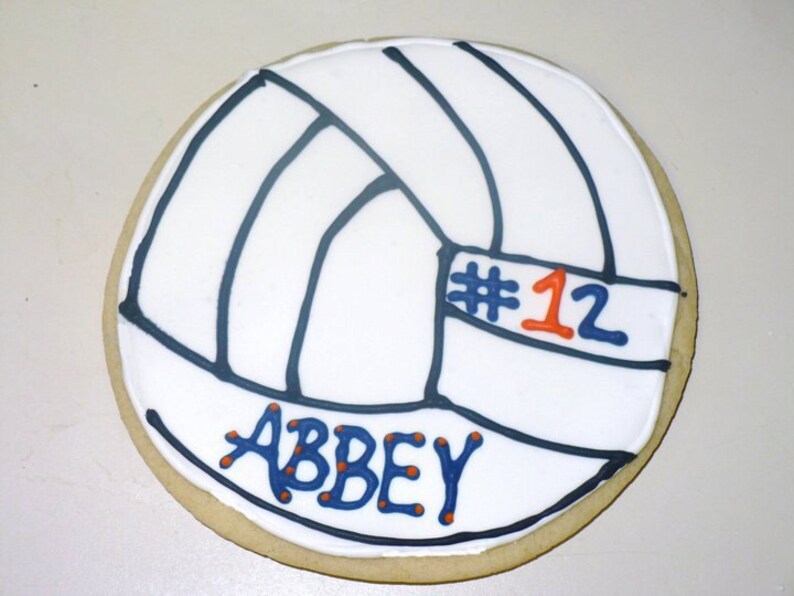 Volleyball Cookies 1 Dozen Etsy