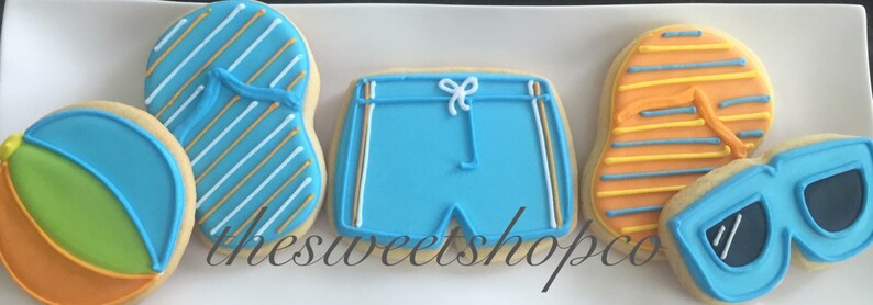 Beach Party Cookies 1 dozen image 1