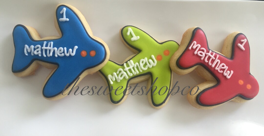 Airplane Cookies 1 Dozen - Etsy