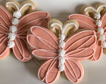 Floral Butterfly cookies