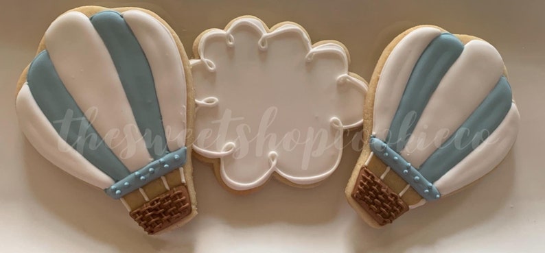 Come fly Away With Me Hot Air Balloon Cookies 1 dozen image 1