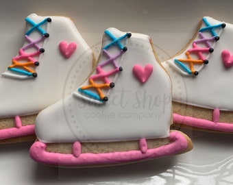 Rainbow Ice Skate Cookies 4 dozen