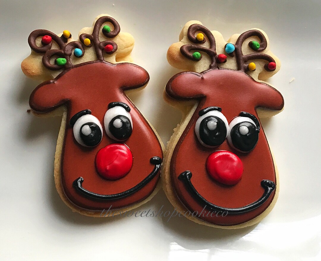 Rudolph Cookies 1 Dozen - Etsy