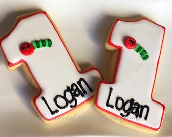 Caterpillar Number Cookies 1 dozen