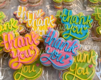 Colorful Thank you cookies 6 dozen