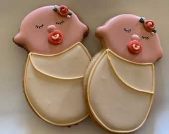 Swaddled Baby Cookies 1 dozen
