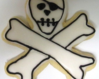 Skull and crossbone cookies 1 dozen