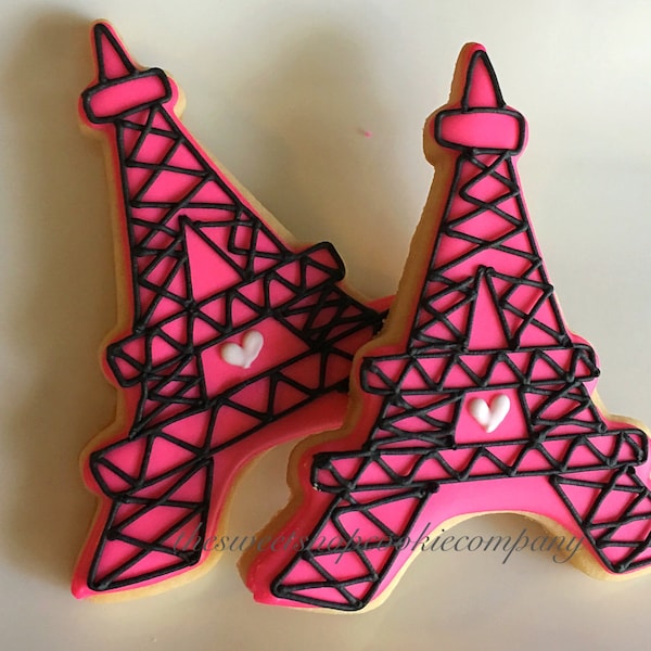 Eiffel Tower Cookie Etsy