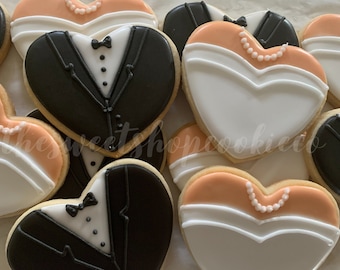 Bride and Groom Cookies 1 dozen