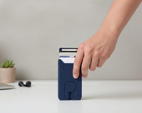 Minimalist 3D Printed Wallet: Eco-Friendly Card Holder with Money Clip