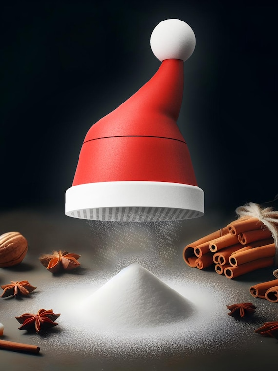 Powdered Sugar santa hat Sifter