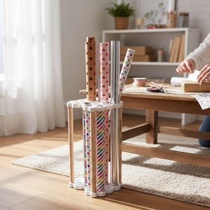 Gift Wrap Stand for 17 Rolls