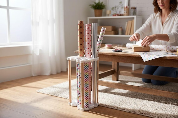 Gift Wrap Stand for 17 Rolls