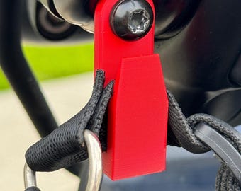 Gancho para casco de motocicleta - Montaje en manillar - PETG de 6 mm, seguro y duradero, 2 ganchos para guardar fácilmente el casco.