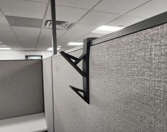 Gancho doble para cubículo: colgador de pared para abrigos y bolsos, impreso en 3D