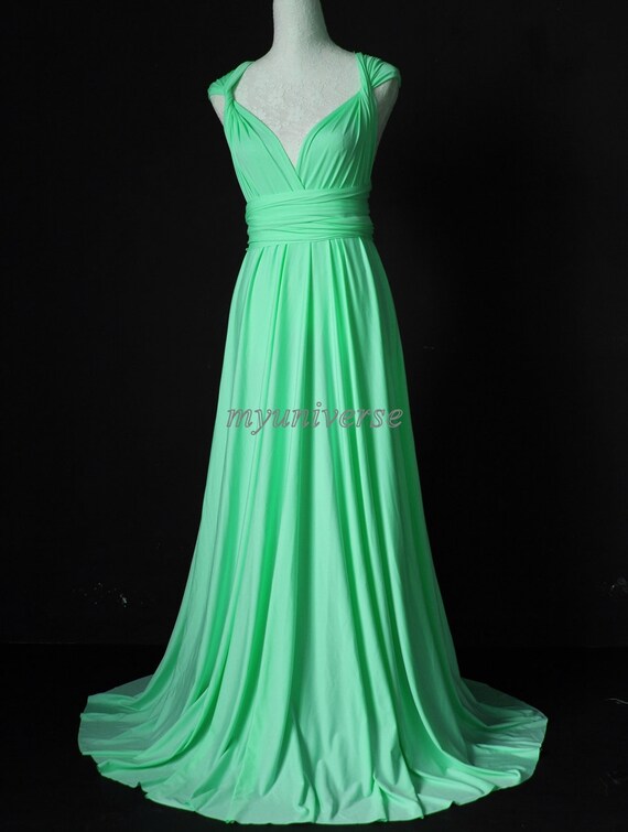 Convertible Dress Mint Pastel Green Bridesmaid Dress Infinity Etsy
