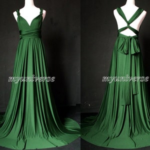 Deep Green Bridesmaid Dress Wedding Dress Infinity Dress Wrap - Etsy