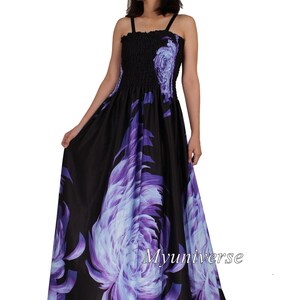 Beach Maxi Dress Women Plus Size Floral Summer Sundress Graduation Evening Cocktail Casual Gown image 4