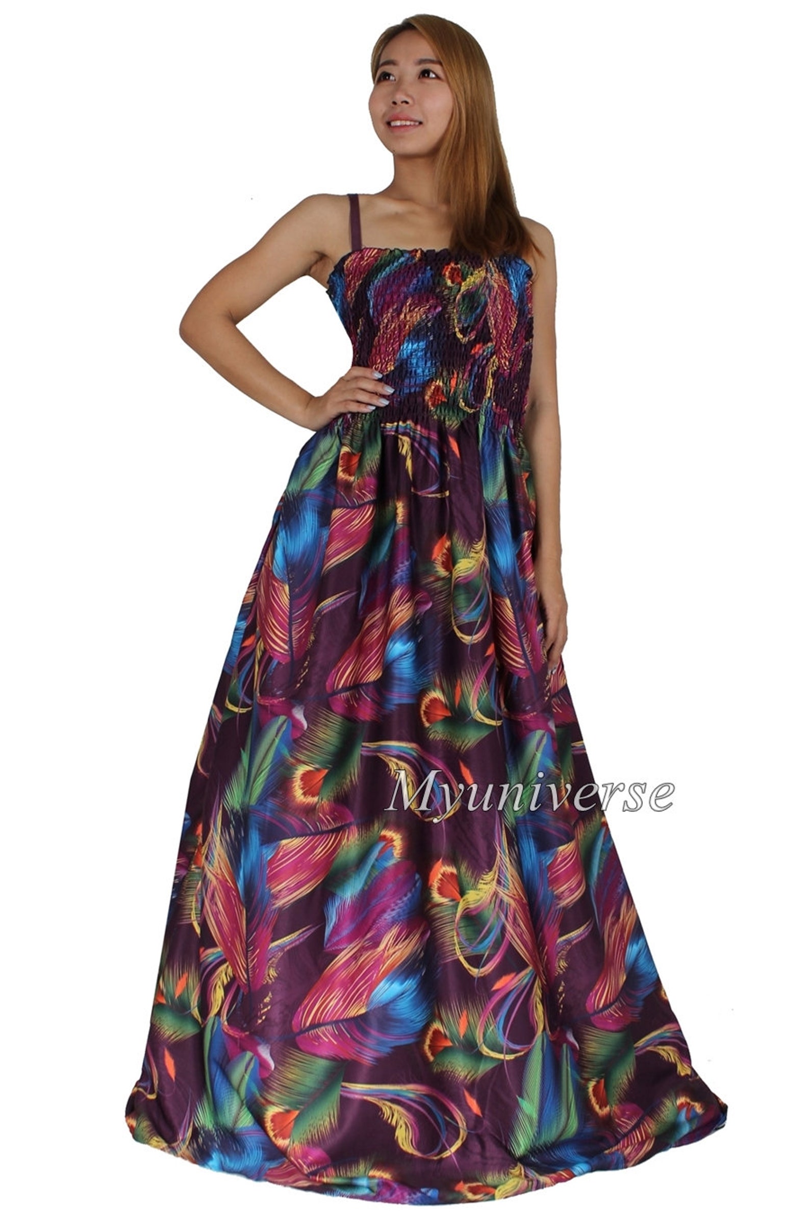 Plus Size Maxi Dress Women Summer Floral Casual Long Party - Etsy