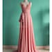 Pink Bridesmaid Dress Wrap Convertible Dress Pastel Peach Infinity Dress Maxi Dress Formal Dress Prom Evening Gown Women Plus Size Clothing 