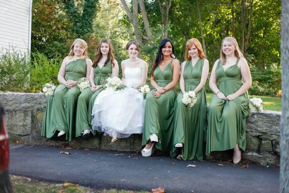 infinity dress olive green