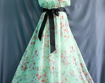 Dreamy Collection Green Maxi Dress Off Shoulder Bridesmaid Dress/ Sundress Soft Chiffon Summer Dress