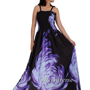 Beach Maxi Dress Women Plus Size Floral Summer Sundress Graduation Evening Cocktail Casual Gown image 1