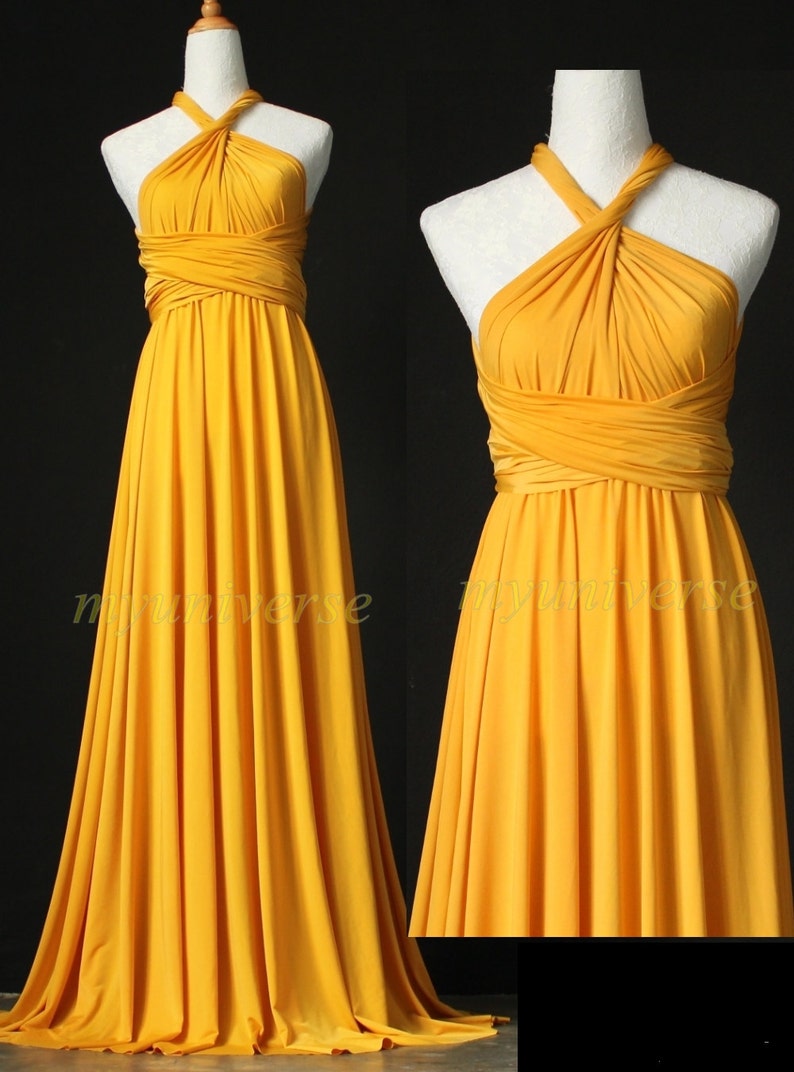Maxi Dresses Yellow Wedding