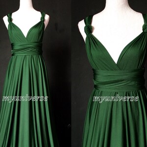 Deep Green Bridesmaid Dress Wedding Dress Infinity Dress Wrap - Etsy