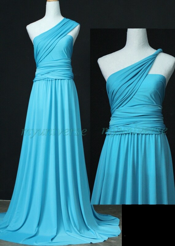 blue green infinity dress