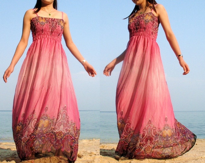 pink sundress maxi