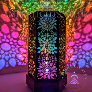 Floor Lamp - Bohemian Light - Om - Aum - Gift For Him - Lamp - Home Decor - Psychedelic lamp